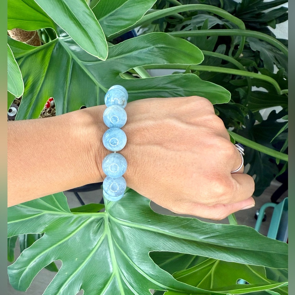 Aquamarine Beaded Bracelet